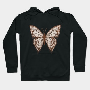 Butterfly Brown Shadow Silhouette Anime Style Collection No. 310 Hoodie